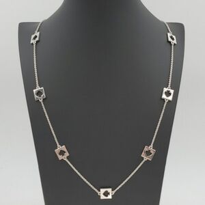 KATE SPADE Hole Punch Spade Long Station Necklace